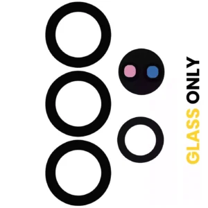 Back Camera Lens (Glass Only) With Adhesive For Samsung Galaxy S23 Ultra 5G (Black) (10 Pack)