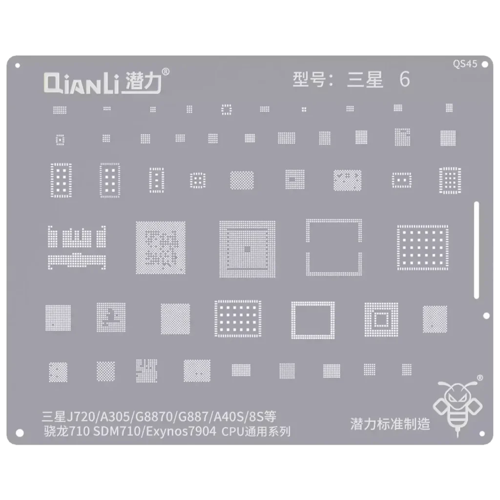 Bumblebee Stencil (QS45) For Samsung J720 / A30 / A8S / M30 (Snapdragon710 / SDM710 / Exynos7904) CPU Universal Series (Qianli)