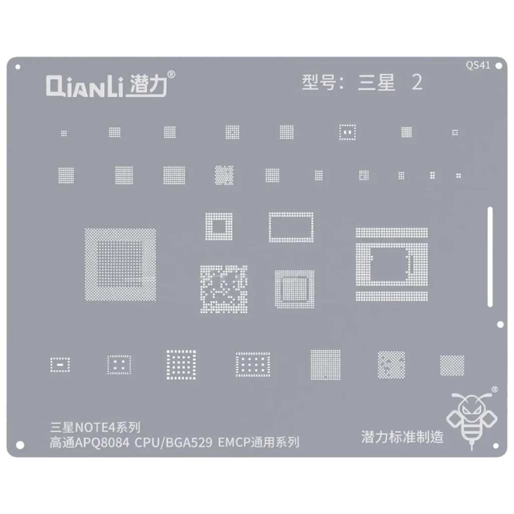 Bumblebee Stencil (QS41) For Samsung Galaxy Note 4 (Qualcomm APQ8084) (CPU / BGA529 / EMCP) Universal Series (Qianli)