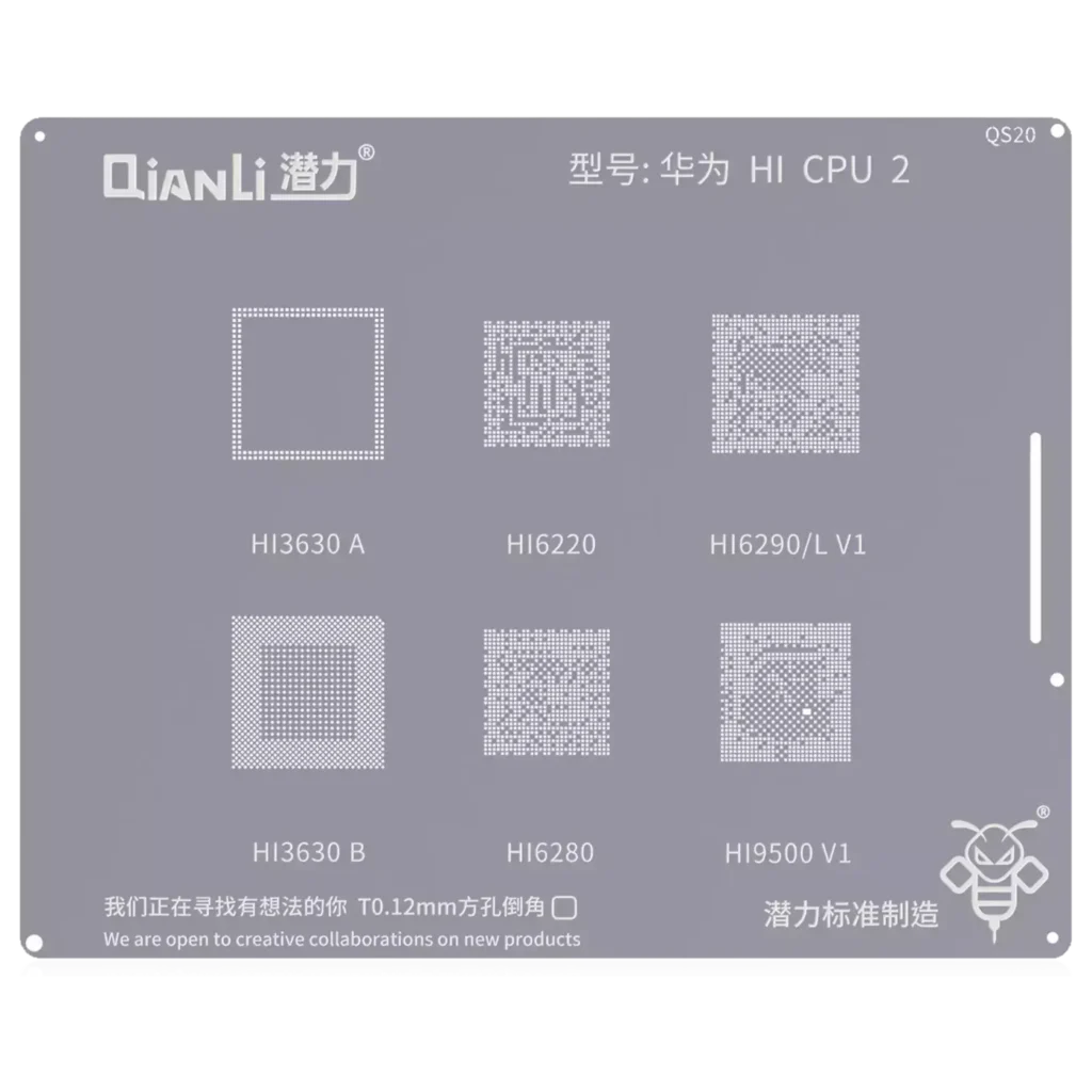 Bumblebee Stencil (QS20) Huawei HI CPU2 (Qianli) HI3630A / HI3630B / H16220 / H16280 / H16290 / L.V1 / HI9500V1