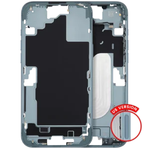 Mid-Frame Housing With Power And Volume Button For iPhone 16 Plus (US Version) (Aftermarket Plus) (Teal)