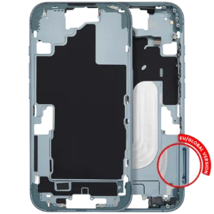 Mid-Frame Housing With Power And Volume Button For iPhone 16 (EU / Global Version) (Aftermarket Plus) (Teal)