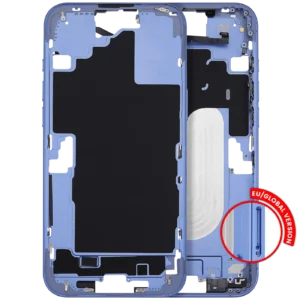 Mid-Frame Housing With Power And Volume Button For iPhone 16 Plus (EU / Global Version) (Aftermarket Plus) (Ultramarine)