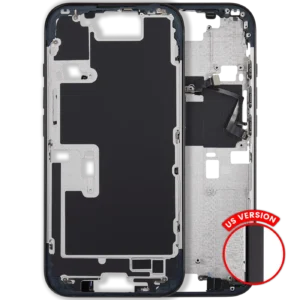 Mid-Frame Housing With Power And Volume Button For iPhone 16 Pro (US Version) (Aftermarket Plus) (Black Titanium)