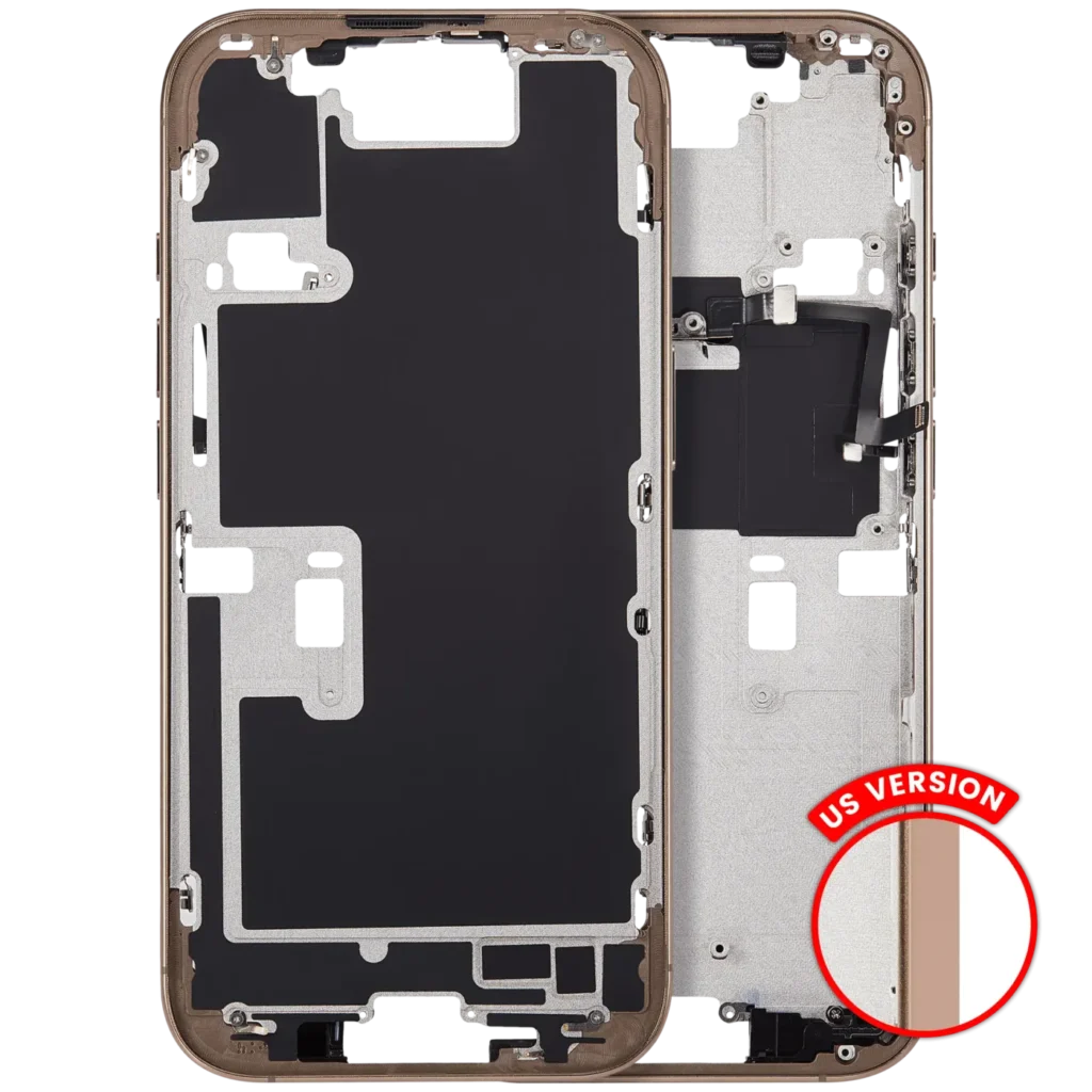 Mid-Frame Housing With Power And Volume Button For iPhone 16 Pro (US Version) (Aftermarket Plus) (Desert Titanium)