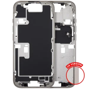 Mid-Frame Housing With Power And Volume Button For iPhone 16 Pro (US Version) (Aftermarket Plus) (Natural Titanium)