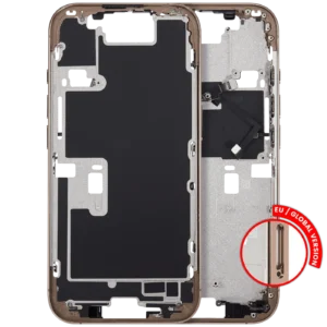 Mid-Frame Housing With Power And Volume Button For iPhone 16 Pro (EU / Global Version) (Aftermarket Plus) (Desert Titanium)