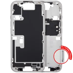 Mid-Frame Housing With Power And Volume Button For iPhone 16 Pro (EU / Global Version) (Aftermarket Plus) (White Titanium)
