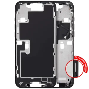 Mid-Frame Housing With Power And Volume Button For iPhone 16 Pro Max (EU / Global Version) (Aftermarket Plus) (Black Titanium)