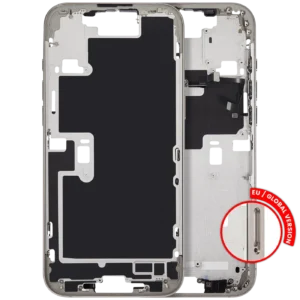 Mid-Frame Housing With Power And Volume Button For iPhone 16 Pro Max (EU / Global Version) (Aftermarket Plus) (Natural Titanium)