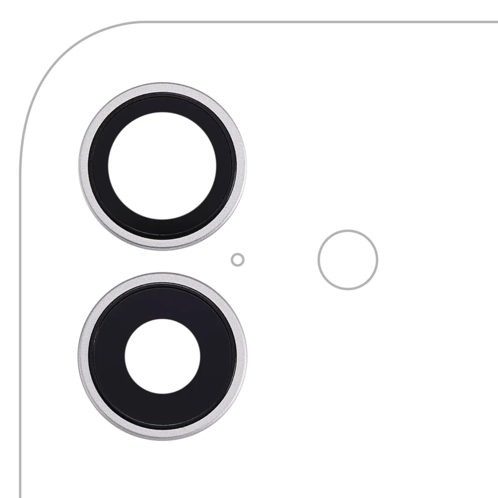 Back Camera Lens With Bracket & Bezel For iPhone 17 (Premium) (White)