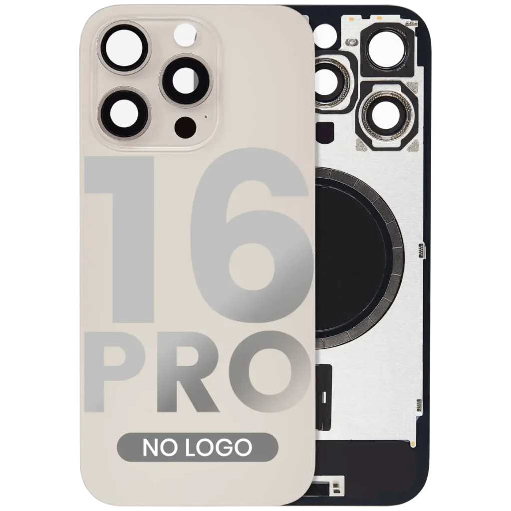 Back Glass w/ MagSafe Magnet For iPhone 16 Pro (No Logo) (Aftermarket) (Desert Titanium)