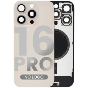 Back Glass w/ MagSafe Magnet For iPhone 16 Pro (No Logo) (Aftermarket) (Desert Titanium)