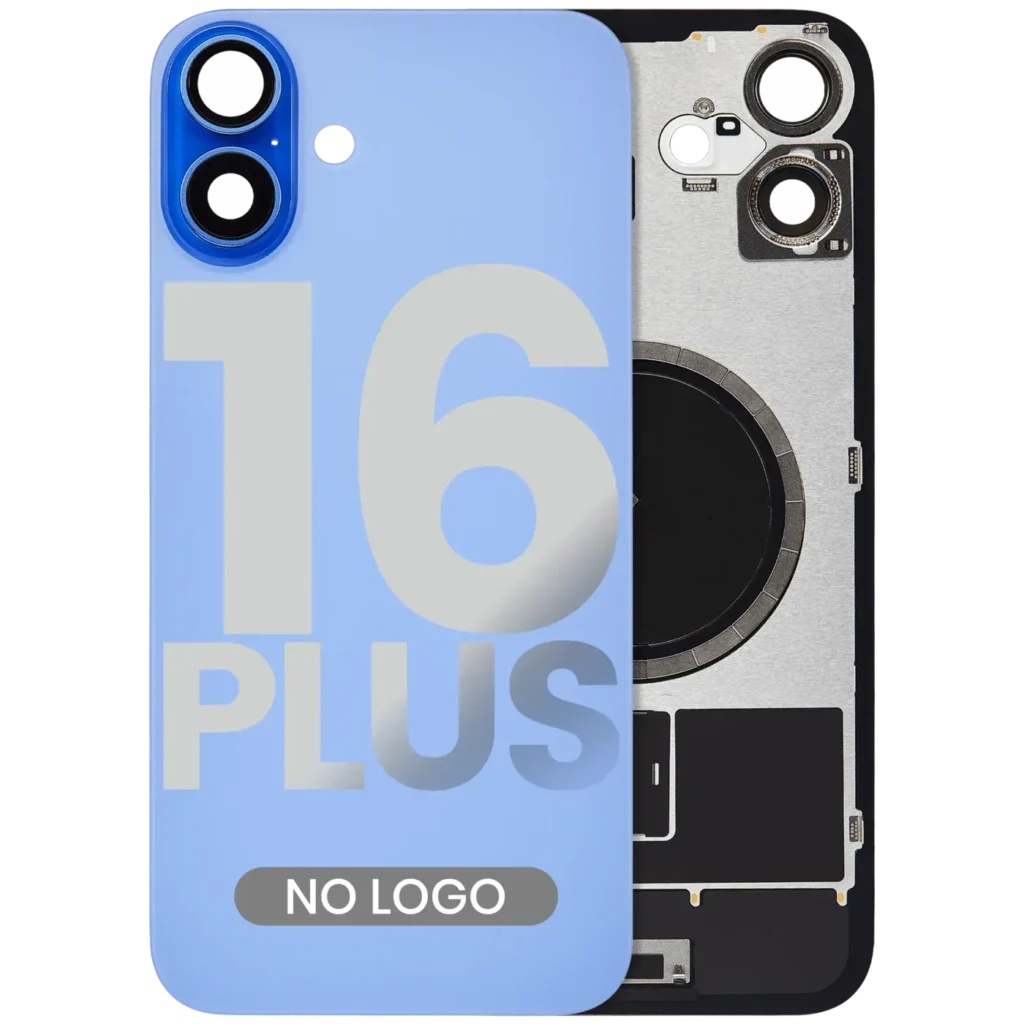 Back Glass w/ MagSafe Magnet For iPhone 16 Plus (No Logo) (Aftermarket) (Ultramarine)