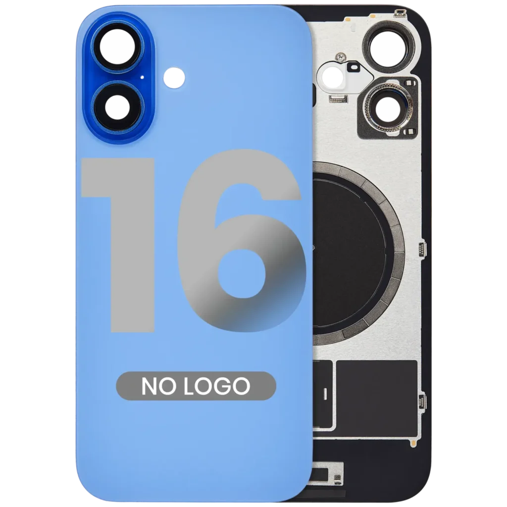 Back Glass w/ MagSafe Magnet For iPhone 16 (No Logo) (Aftermarket) (Ultramarine)