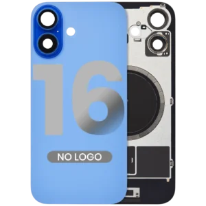 Back Glass w/ MagSafe Magnet For iPhone 16 (No Logo) (Aftermarket) (Ultramarine)