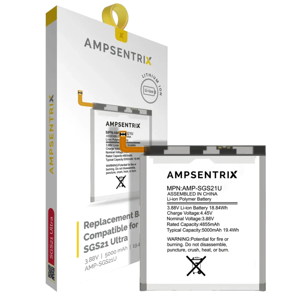 Replacement Battery For Samsung Galaxy S21 Ultra (EB-BG998ABY) (AmpSentrix Pro)
