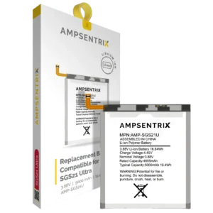 Replacement Battery For Samsung Galaxy S21 Ultra (EB-BG998ABY) (AmpSentrix Pro)