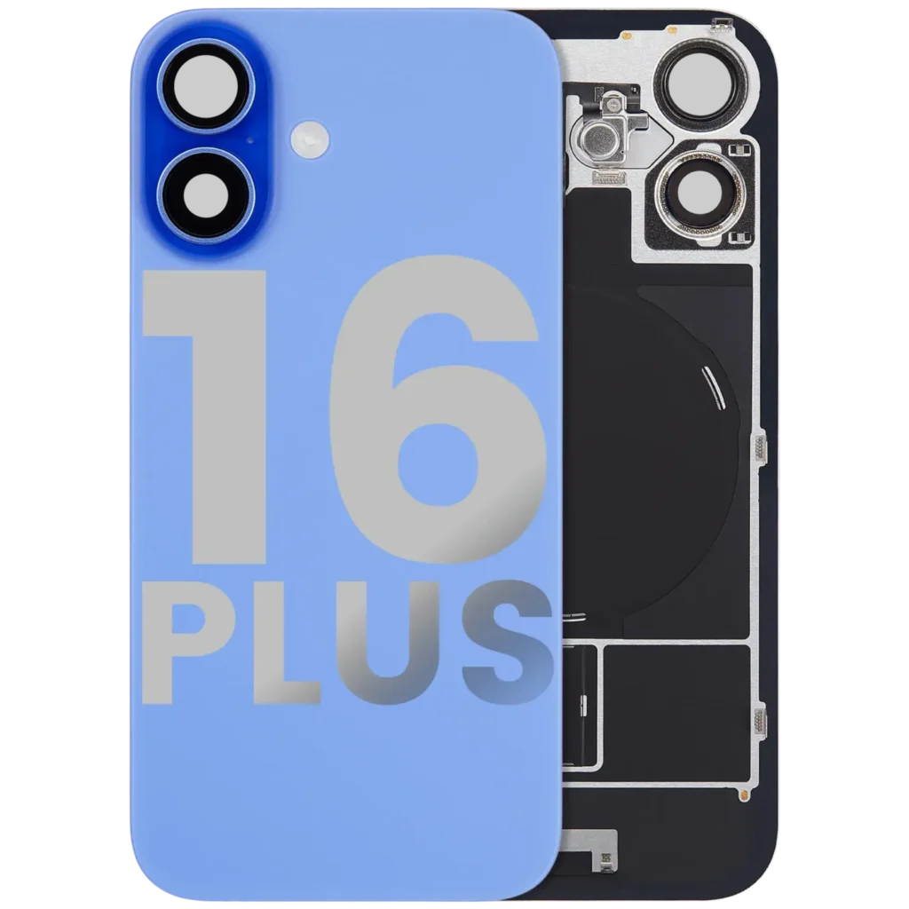 Back Glass w/ MagSafe Magnet & NFC & Flashlight Flex For iPhone 16 Plus (Used OEM Pull: Grade A) (Ultramarine)