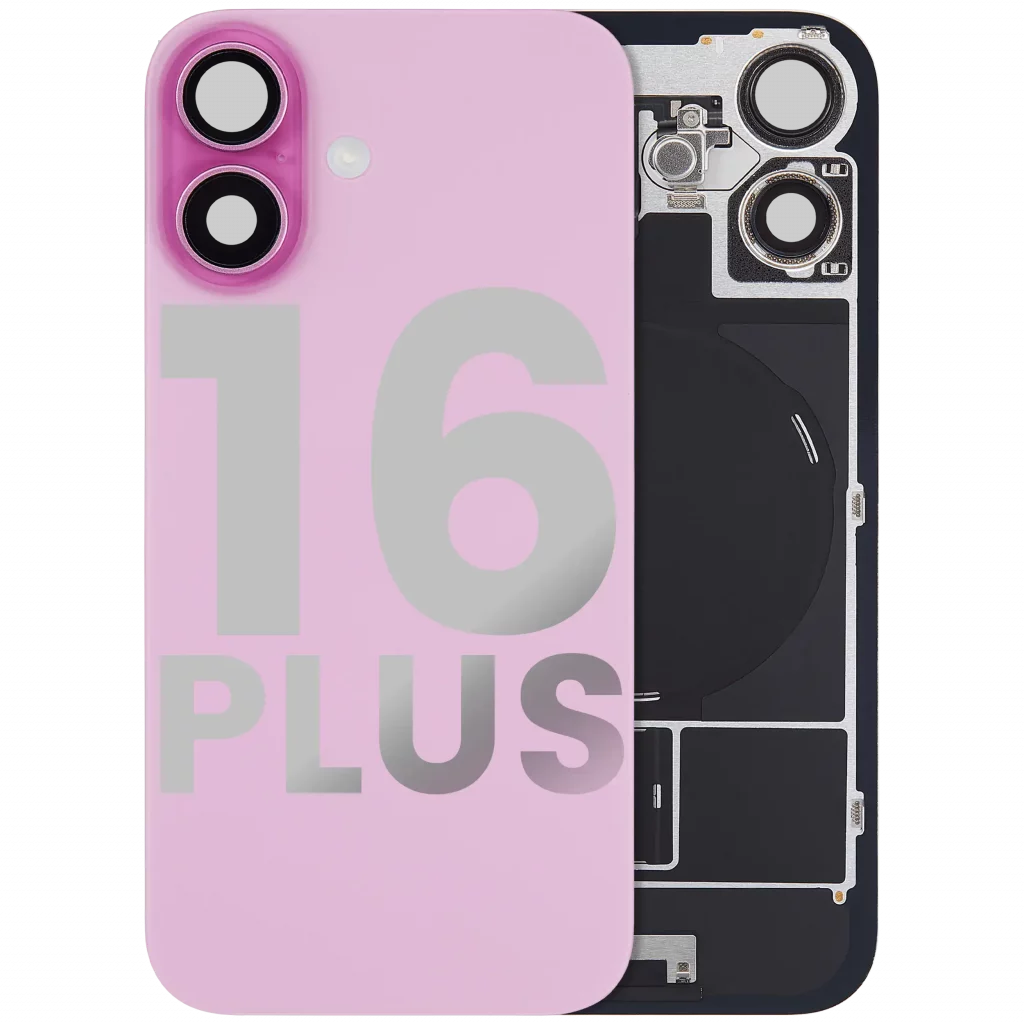 Back Glass w/ MagSafe Magnet & NFC & Flashlight Flex For iPhone 16 Plus (Used OEM Pull: Grade A) (Pink)