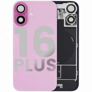 Back Glass w/ MagSafe Magnet & NFC & Flashlight Flex For iPhone 16 Plus (Used OEM Pull: Grade A) (Pink)