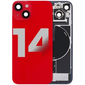 Back Glass w/ MagSafe Magnet & NFC & Flashlight Flex For iPhone 14 (Used OEM Pull: Grade C) (Red)