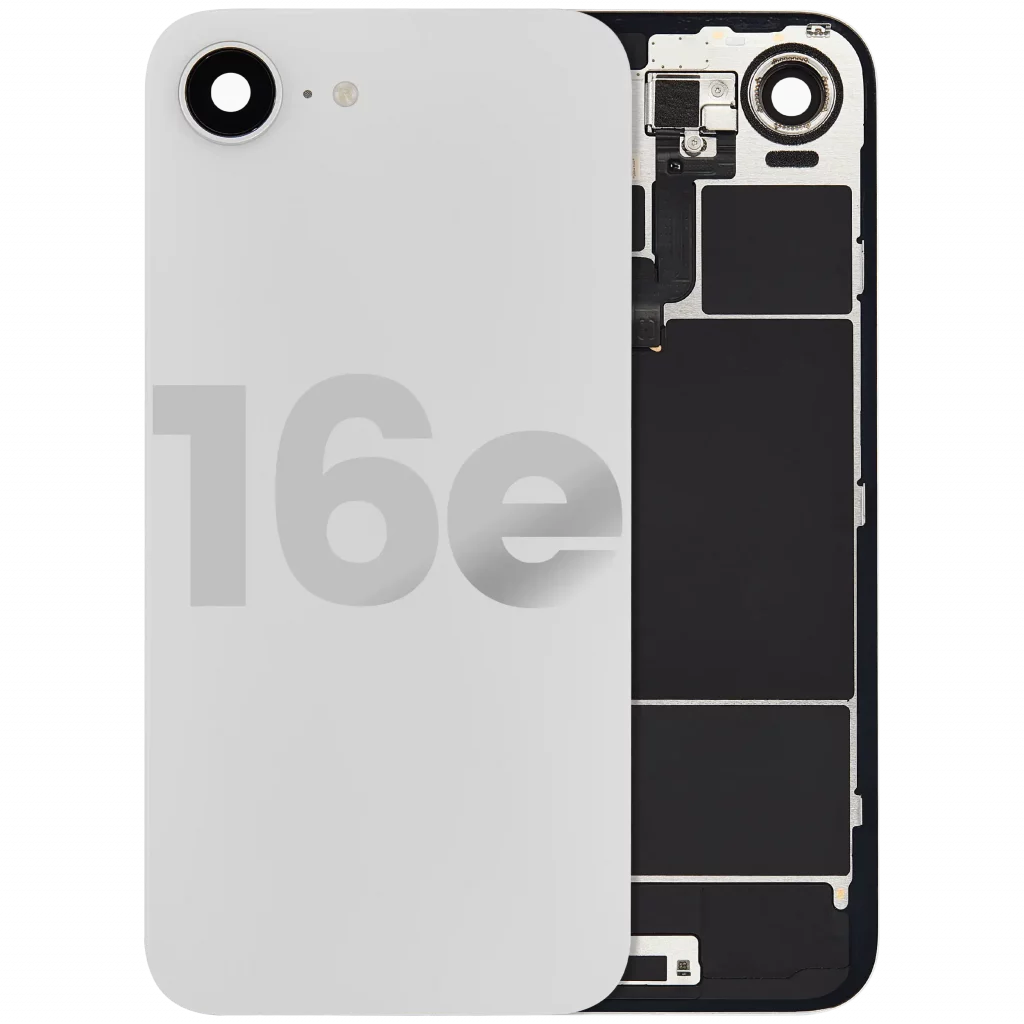 Back Glass w/ MagSafe Magnet & NFC & Flashlight Flex For iPhone 16e (Used OEM Pull: Grade C) (White)