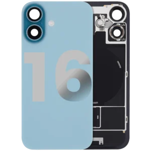 Back Glass w/ MagSafe Magnet & NFC & Flashlight Flex For iPhone 16 (Used OEM Pull: Grade C) (Teal)