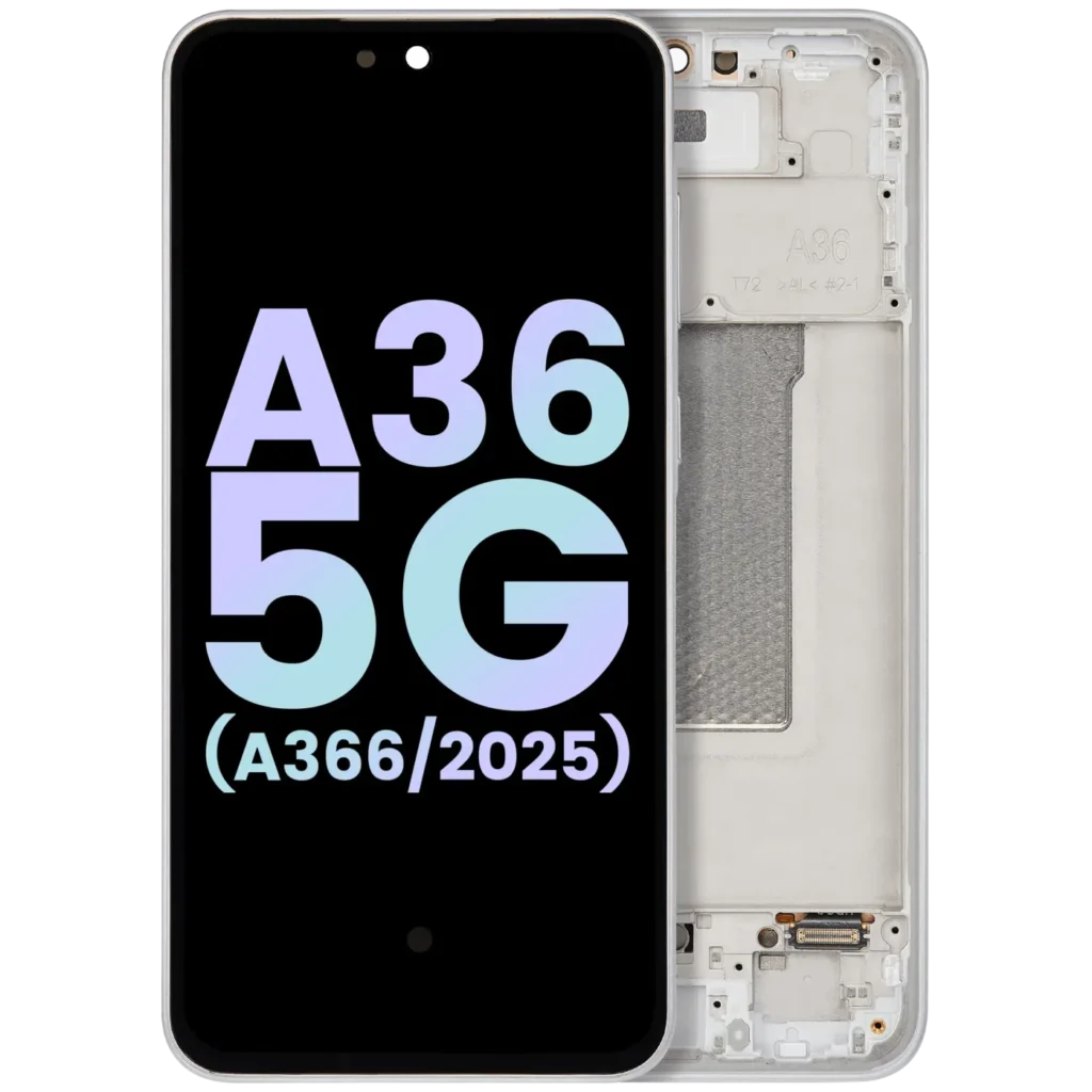 OLED Assembly With Frame For Samsung Galaxy A36 5G (A366 / 2025) (Service Pack) (White)