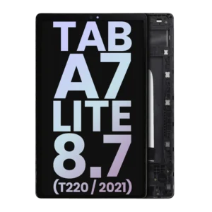 LCD Assembly With Frame For Samsung Galaxy Tab A7 Lite 8.7" (2021) (T220) (WiFi Version) (Service Pack) (Black)