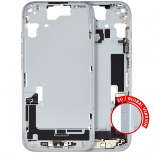 Mid-Frame Housing W/ Charging Port Flex & Small Parts For iPhone 15 (EU / Global Version) (Used OEM Pull: Grade B) (Blue)