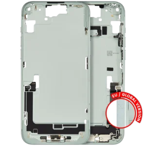 Mid-Frame Housing W/ Charging Port Flex & Small Parts For iPhone 15 Plus (EU / Global Version) (Used OEM Pull: Grade C) (Green)