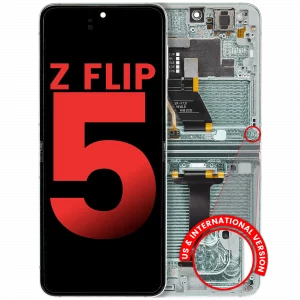 Inner OLED Assembly With Frame Compatible For Samsung Galaxy Z Flip 5 5G (F731) (US & International) (Aftermarket Plus) (Green)
