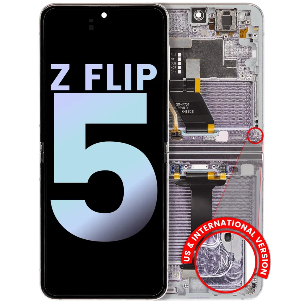 Inner OLED Assembly With Frame For Samsung Galaxy Z Flip 5 5G (US & International) (Service Pack) (Lavender)