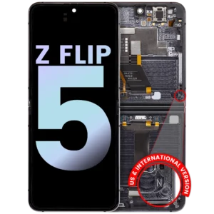 Inner OLED Assembly With Frame For Samsung Galaxy Z Flip 5 5G (US & International) (Service Pack) (Graphite)