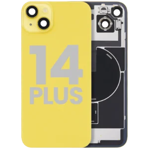 Back Glass w/ MagSafe Magnet & NFC & Flashlight Flex For iPhone 14 Plus (Used OEM Pull: Grade C) (Yellow)