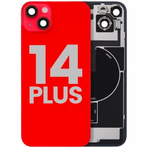 Back Glass w/ MagSafe Magnet & NFC & Flashlight Flex For iPhone 14 Plus (Used OEM Pull: Grade C) (Red)