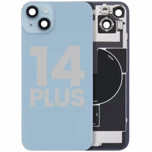Back Glass w/ MagSafe Magnet & NFC & Flashlight Flex For iPhone 14 Plus (Used OEM Pull: Grade C) (Blue)