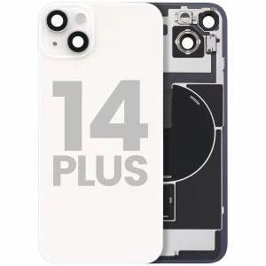 Back Glass w/ MagSafe Magnet & NFC & Flashlight Flex For iPhone 14 Plus (Used OEM Pull: Grade A) (Starlight)