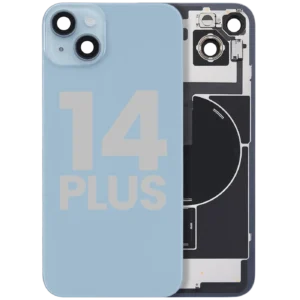 Back Glass w/ MagSafe Magnet & NFC & Flashlight Flex For iPhone 14 Plus (Used OEM Pull: Grade B) (Blue)
