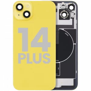 Back Glass w/ MagSafe Magnet & NFC & Flashlight Flex For iPhone 14 Plus (Used OEM Pull: Grade B) (Yellow)