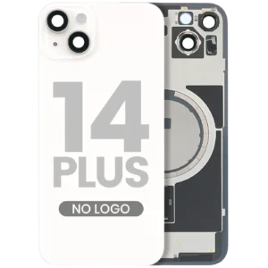 Back Glass w/ MagSafe Magnet For iPhone 14 Plus (Aftermarket) (Starlight) (No Logo)