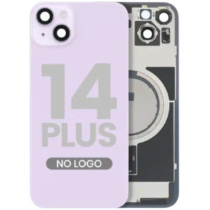 Back Glass w/ MagSafe Magnet For iPhone 14 Plus (Aftermarket) (Purple) (No Logo)