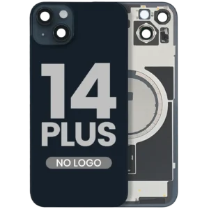 Back Glass w/ MagSafe Magnet For iPhone 14 Plus (Aftermarket) (Midnight) (No Logo)