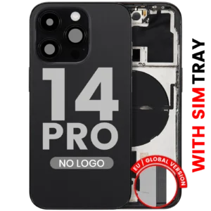 Back Housing W/ Small Parts For iPhone 14 Pro (EU / Global Version) (Aftermarket Plus) (Space Black)