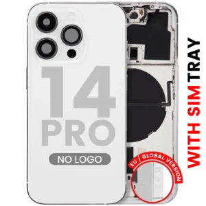 Back Housing W/ Small Parts For iPhone 14 Pro (EU / Global Version) (Aftermarket Plus) (Silver)