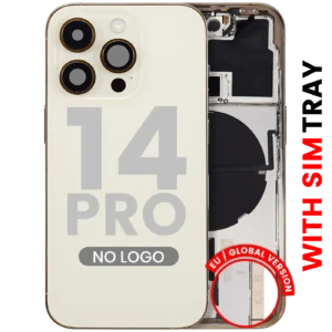 Back Housing W/ Small Parts For iPhone 14 Pro (EU / Global Version) (Aftermarket Plus) (Gold)