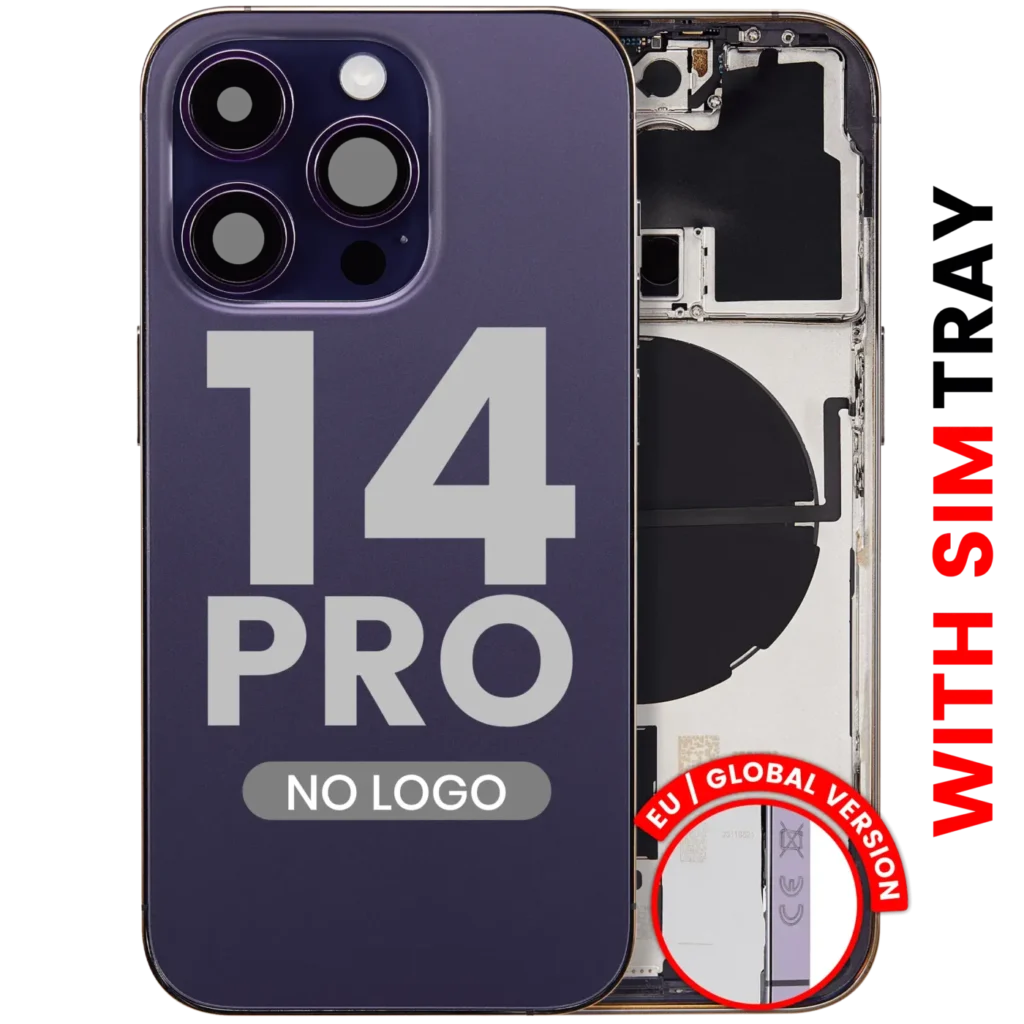 Back Housing W/ Small Parts For iPhone 14 Pro (EU / Global Version) (Aftermarket Plus) (Deep Purple)