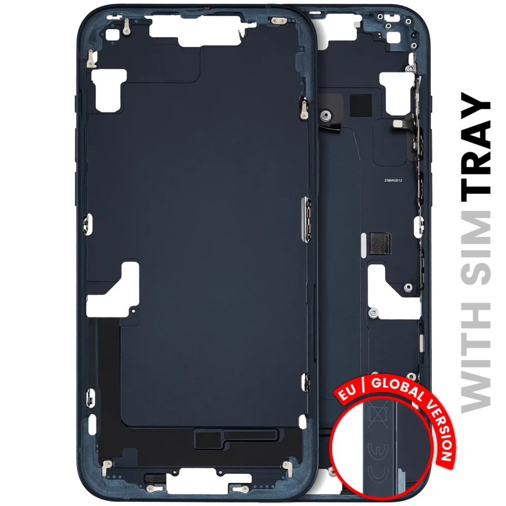 Mid-Frame Housing W/ Small Parts For iPhone 14 Plus (EU / Global Version) (Used OEM Pull: Grade C) (Midnight)