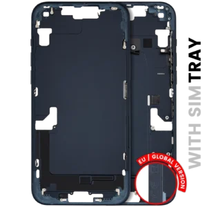 Mid-Frame Housing W/ Small Parts For iPhone 14 Plus (EU / Global Version) (Used OEM Pull: Grade C) (Midnight)
